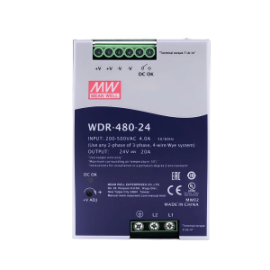 WDR-480-24  480W导轨电源 380v输入电源